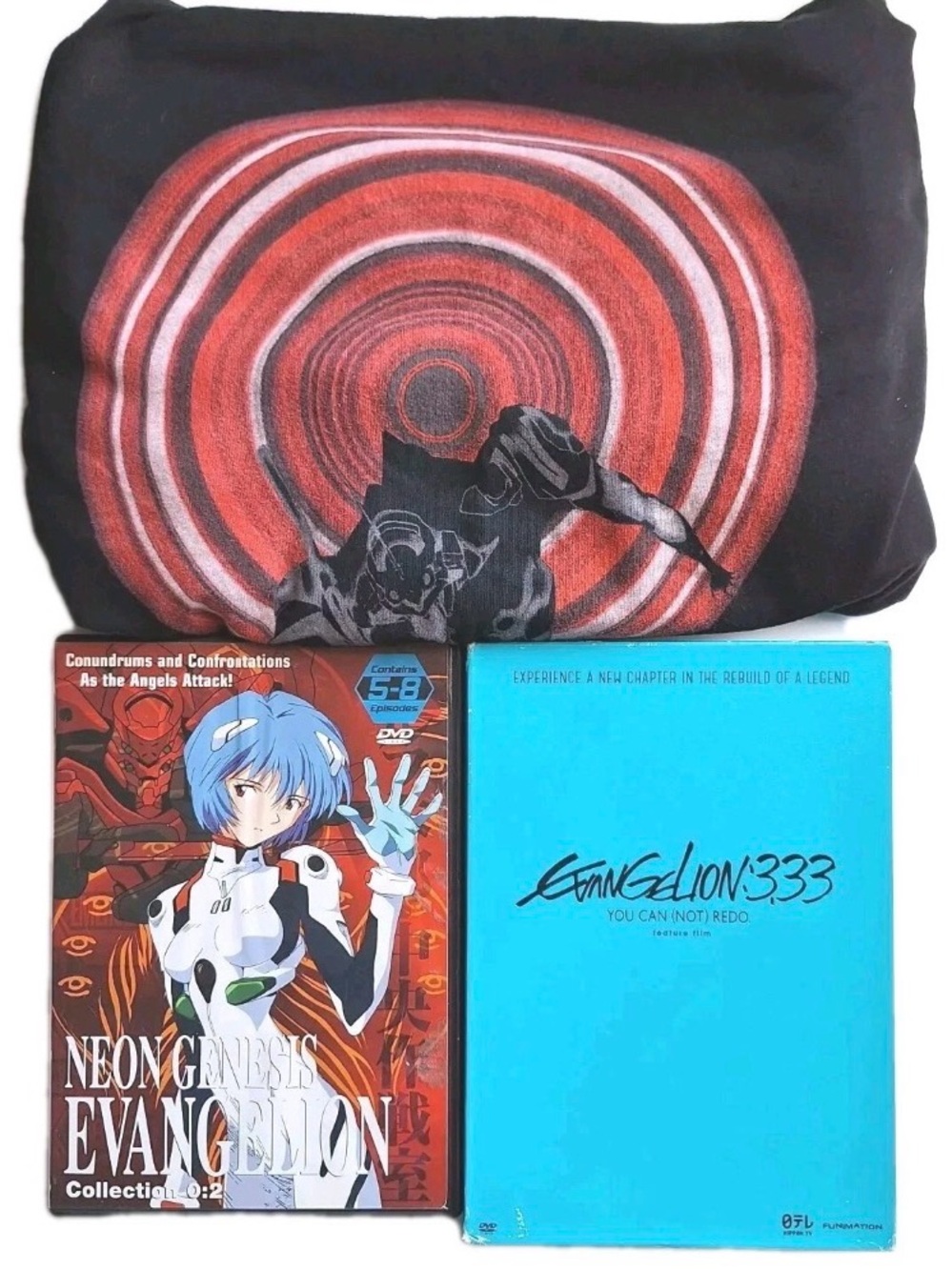 Evangelion 2.0 YOU CAN (NOT) ADVANCE Rare T-shirt Size Large RARE DVDs Anime